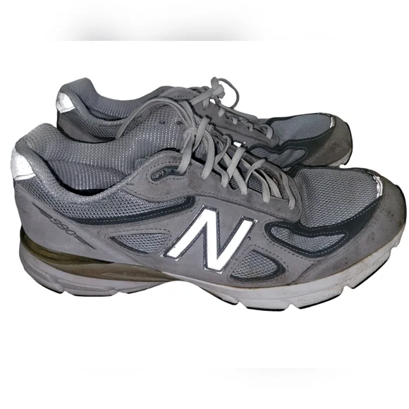 New Balance 990v4 Gray Made In USA Shoes Sneakers Men’s Size 12 - Picture 1 of 8